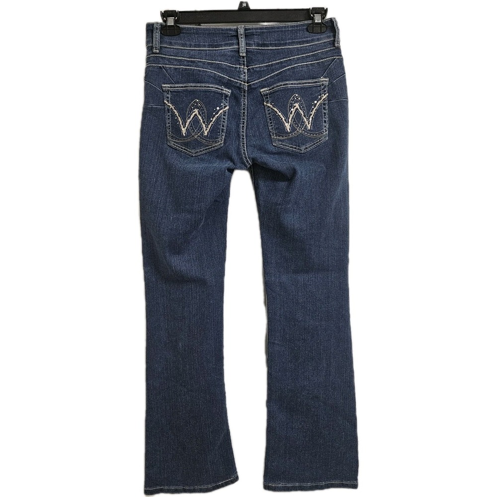 Wrangler Bootcut Jeans Womens 6x32 Blue Pink Label Embroidered Pockets‎ Western